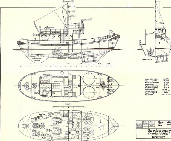 Bauplan Elbehafen Modellbauplan Schlepper Schiffsmodell